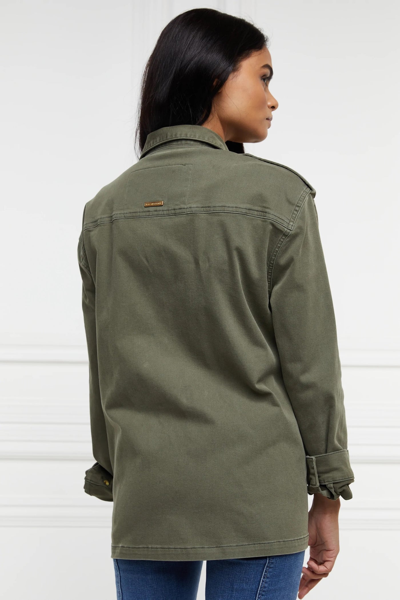 Holland Cooper Artillery Jacket in Hunter Green Back