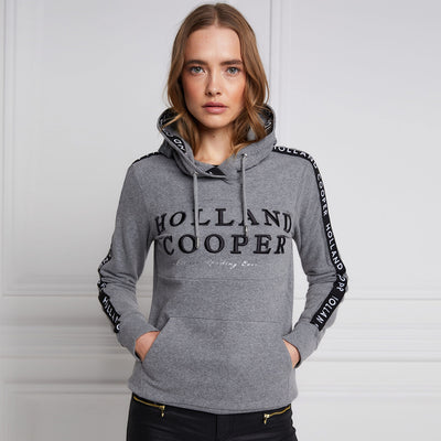 Holland Cooper Deluxe Ladies Hoodie Sweat Top in Grey