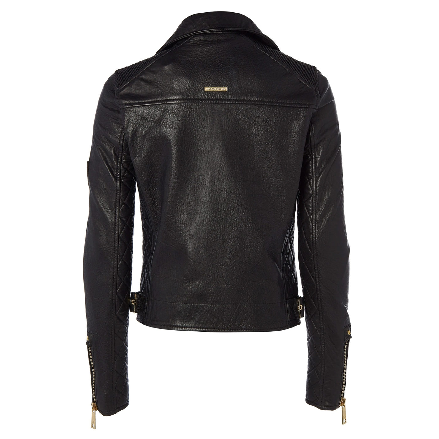 Holland Cooper Biker Ladies Leather Jacket in Black