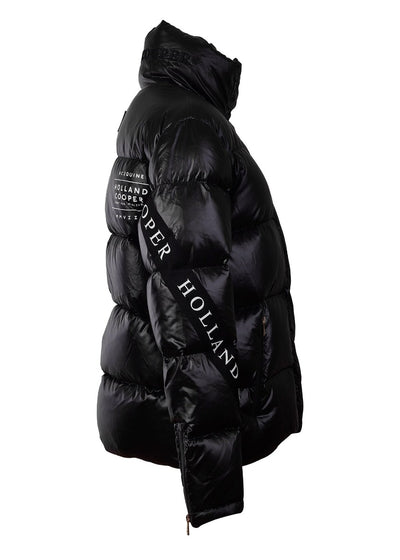 Holland Cooper Camden Puffer Jacket in Black Side