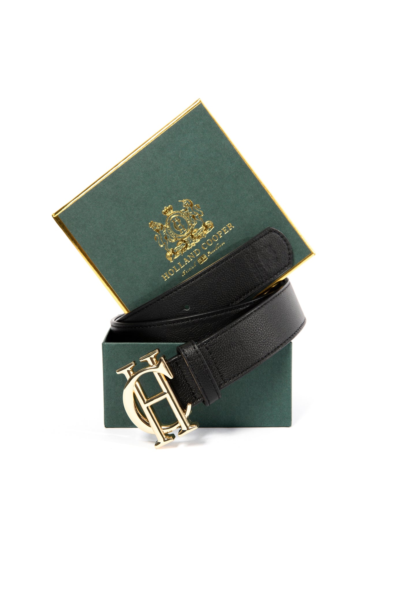 Holland Cooper Classic Ladies Belt in Black and Gold
