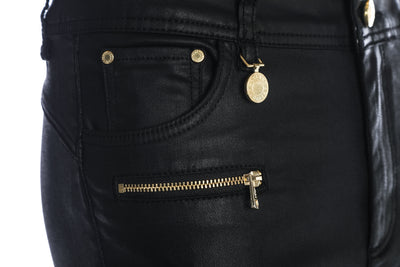 Holland Cooper Coated Jodhpur Ladies Jean in Black Pocket