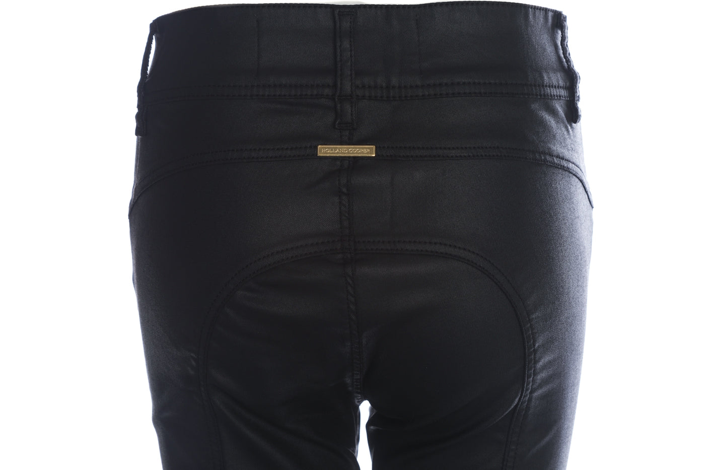 Holland Cooper Coated Jodhpur Ladies Jean in Black Seat