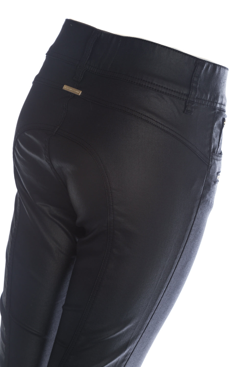 Holland Cooper Coated Jodhpur Ladies Jean in Black Side