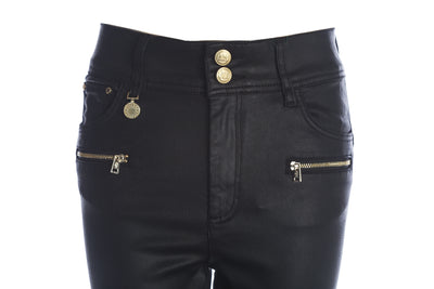 Holland Cooper Coated Jodhpur Ladies Jean in Black Waist