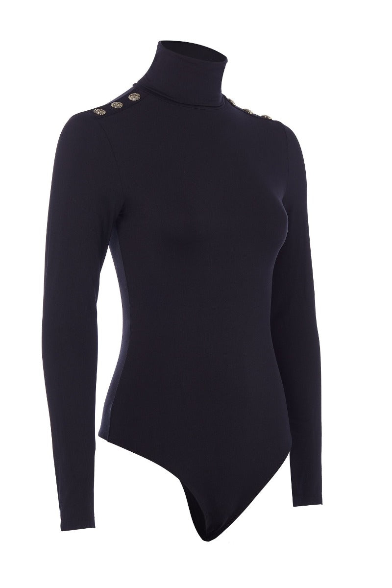 Holland Cooper Long Sleeve Bodysuit in Black
