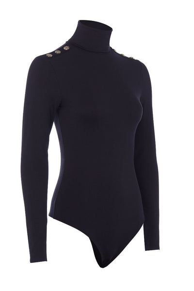 Holland Cooper Long Sleeve Bodysuit in Black