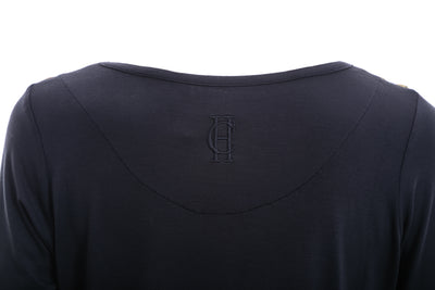 Holland Cooper Long Sleeve V Neck Tee in Ink Navy