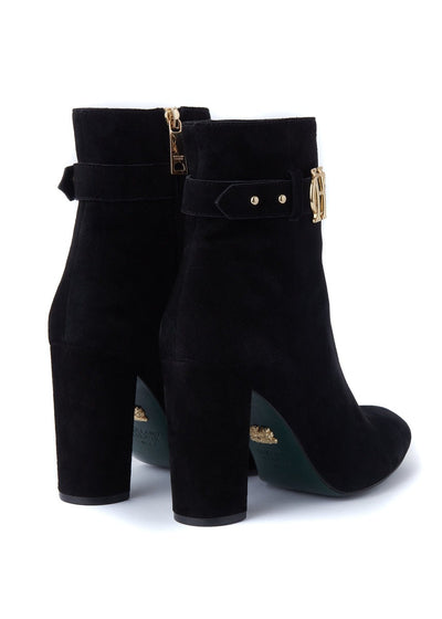 Holland Cooper Mayfair Suede Ankle Boot in Black Back