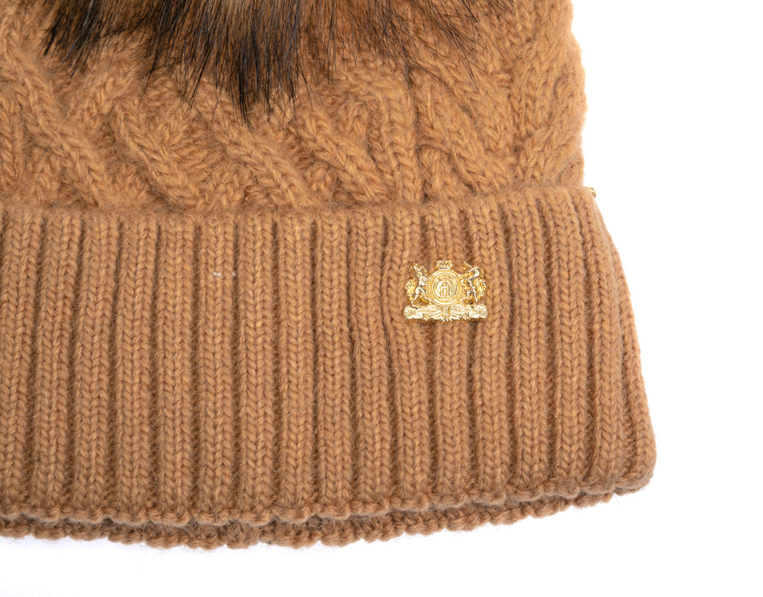Camel bobble hat discount