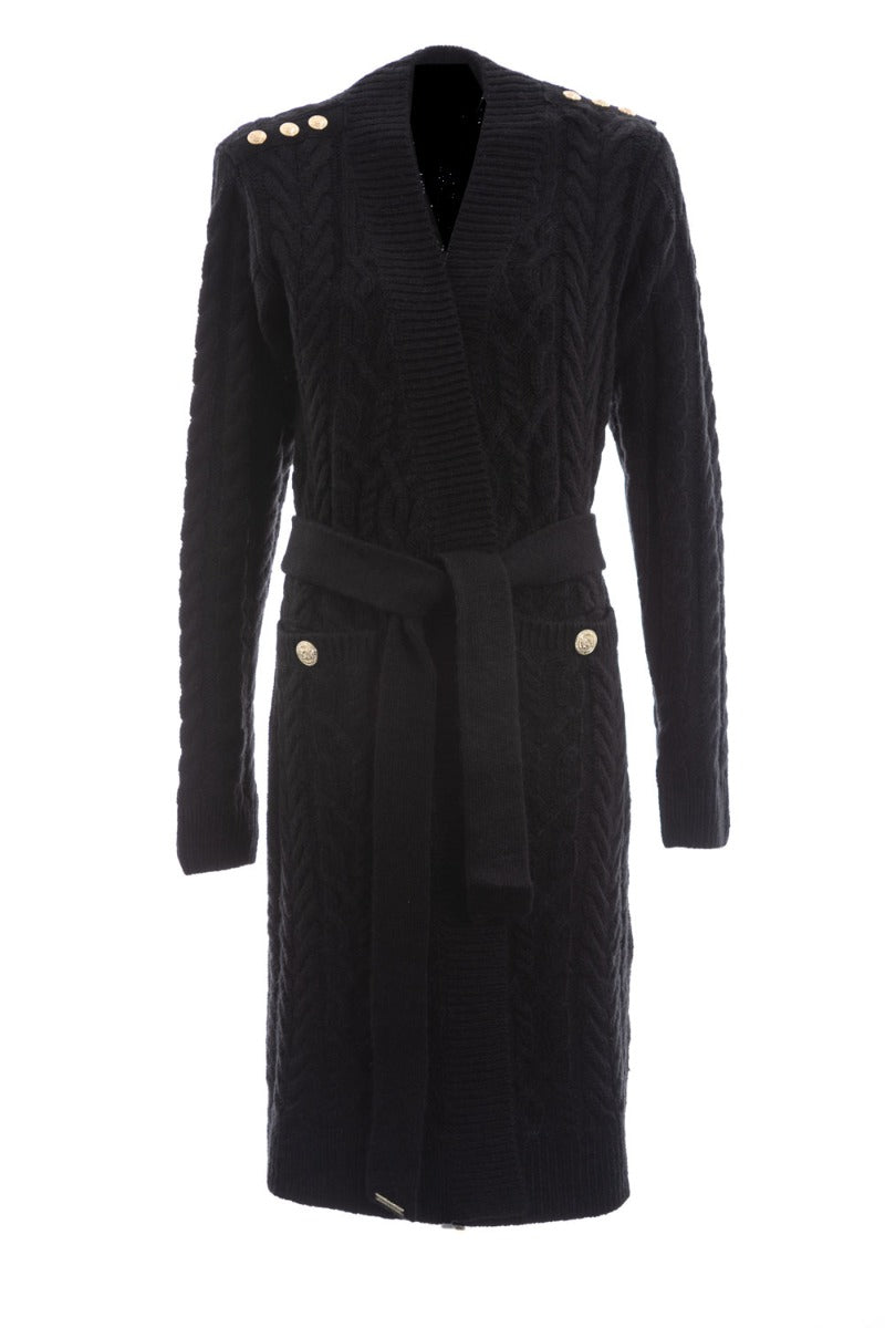 Holland Cooper Windsor Midi Cardigan in Black