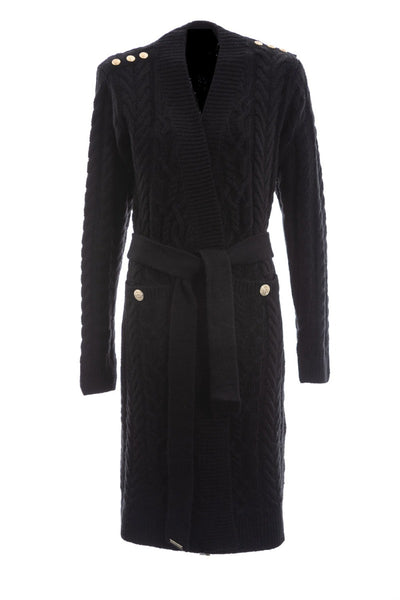 Holland Cooper Windsor Midi Cardigan in Black