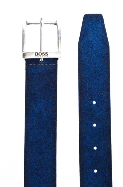 BOSS Joni-SD_sz_35 Suede Belt in Blue