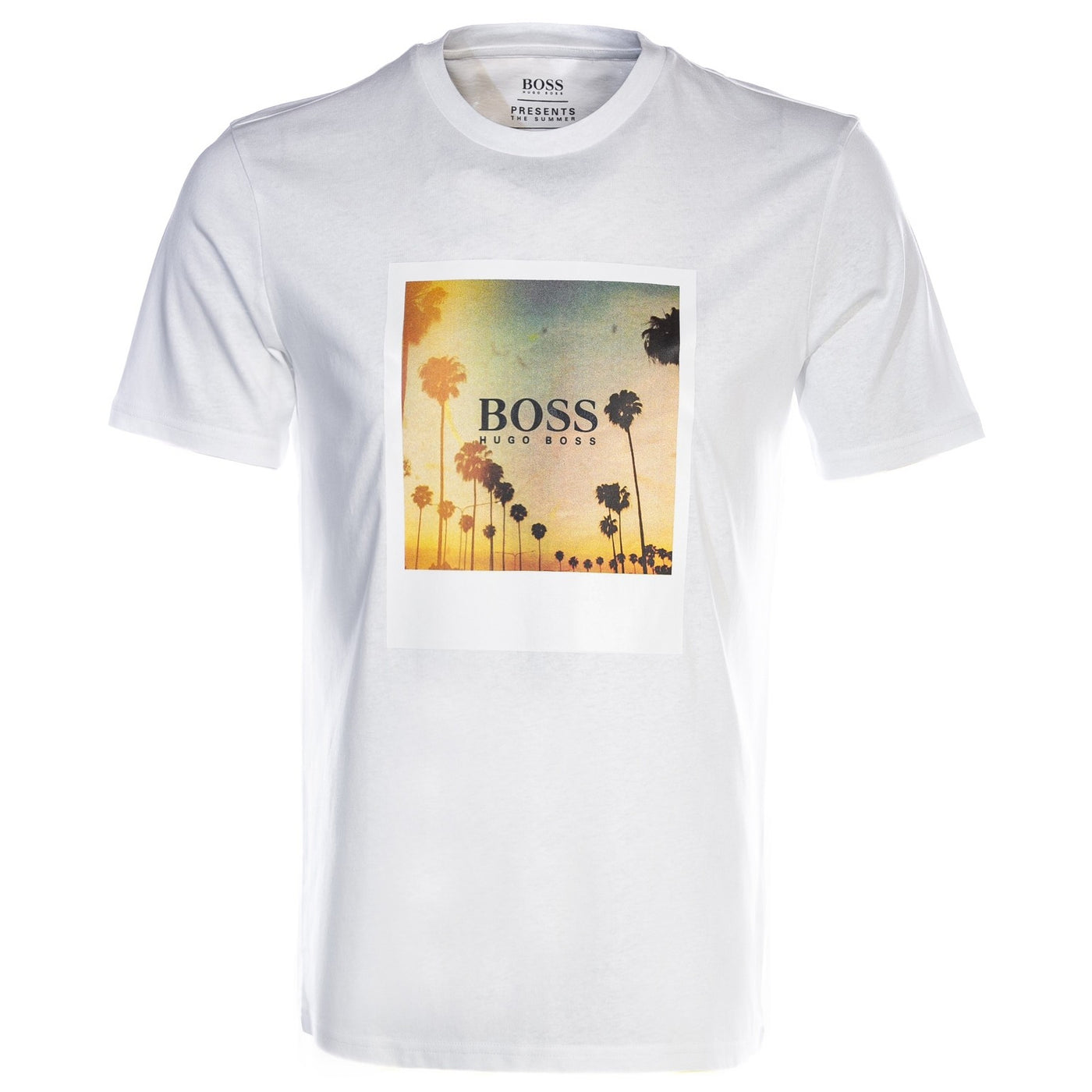 BOSS Tsummer 4 T Shirt in White Palm