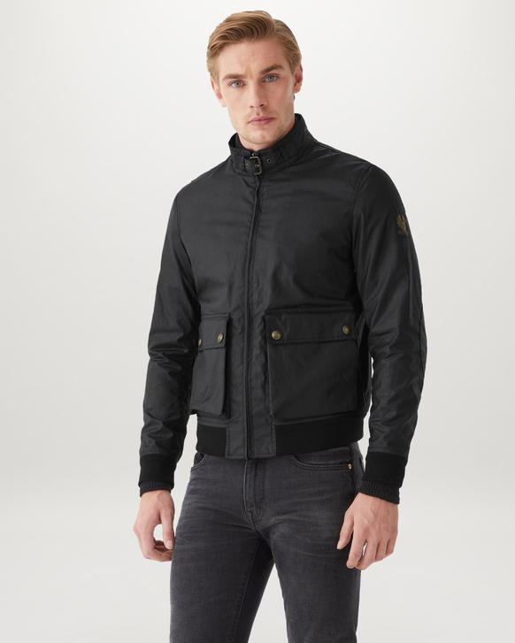 Belstaff Scouter Bomber Jacket in Black Model 1