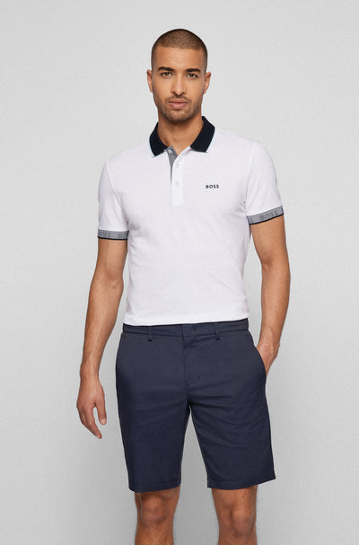 BOSS Paule Polo Shirt in White