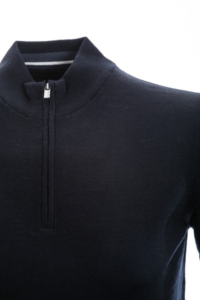 Remus Uomo 1/4 Zip Knitwear in Navy
