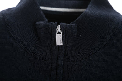 Remus Uomo 1/4 Zip Knitwear in Navy