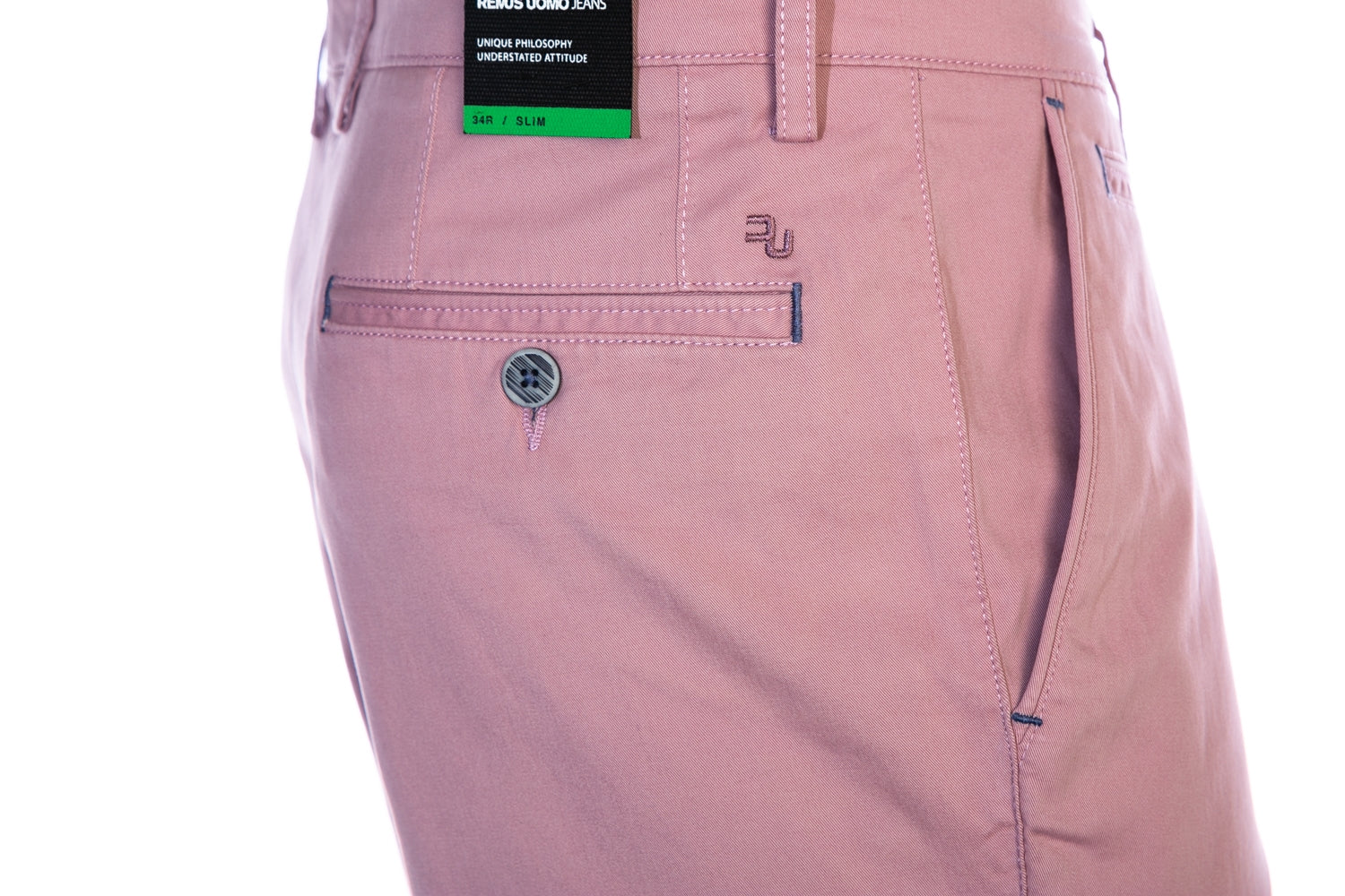Remus Uomo Cotton Stretch Short in Pink I Remus Uomo I Norton Barrie