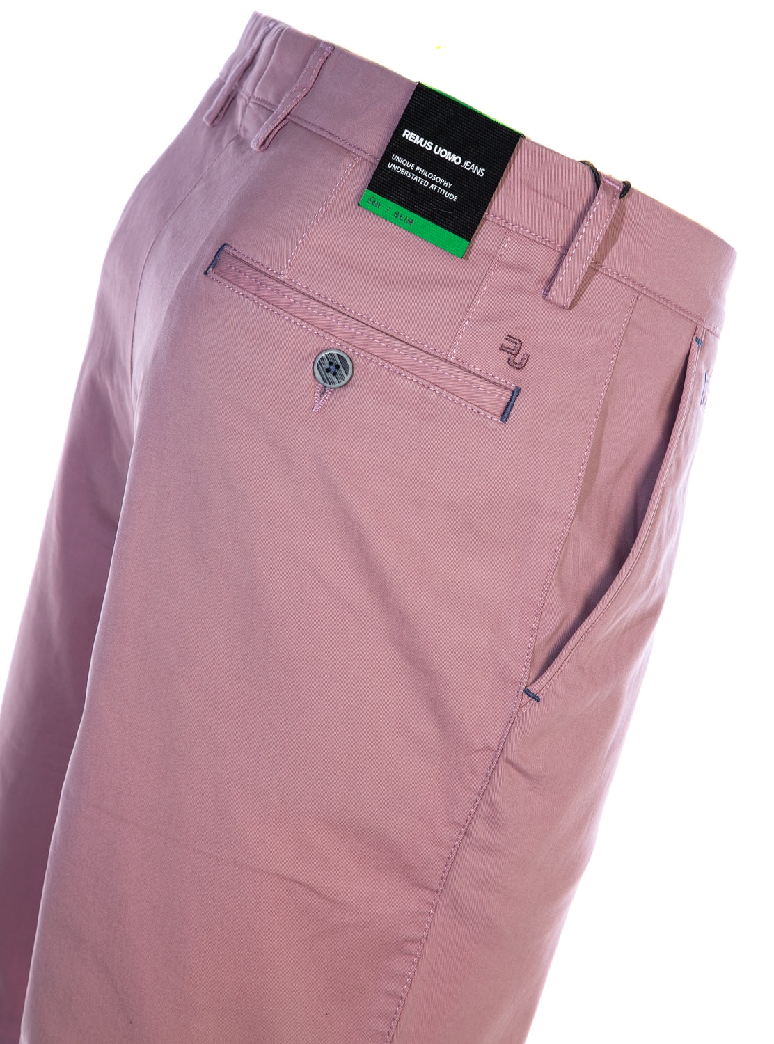 Remus Uomo Cotton Stretch Short in Pink I Remus Uomo I Norton Barrie