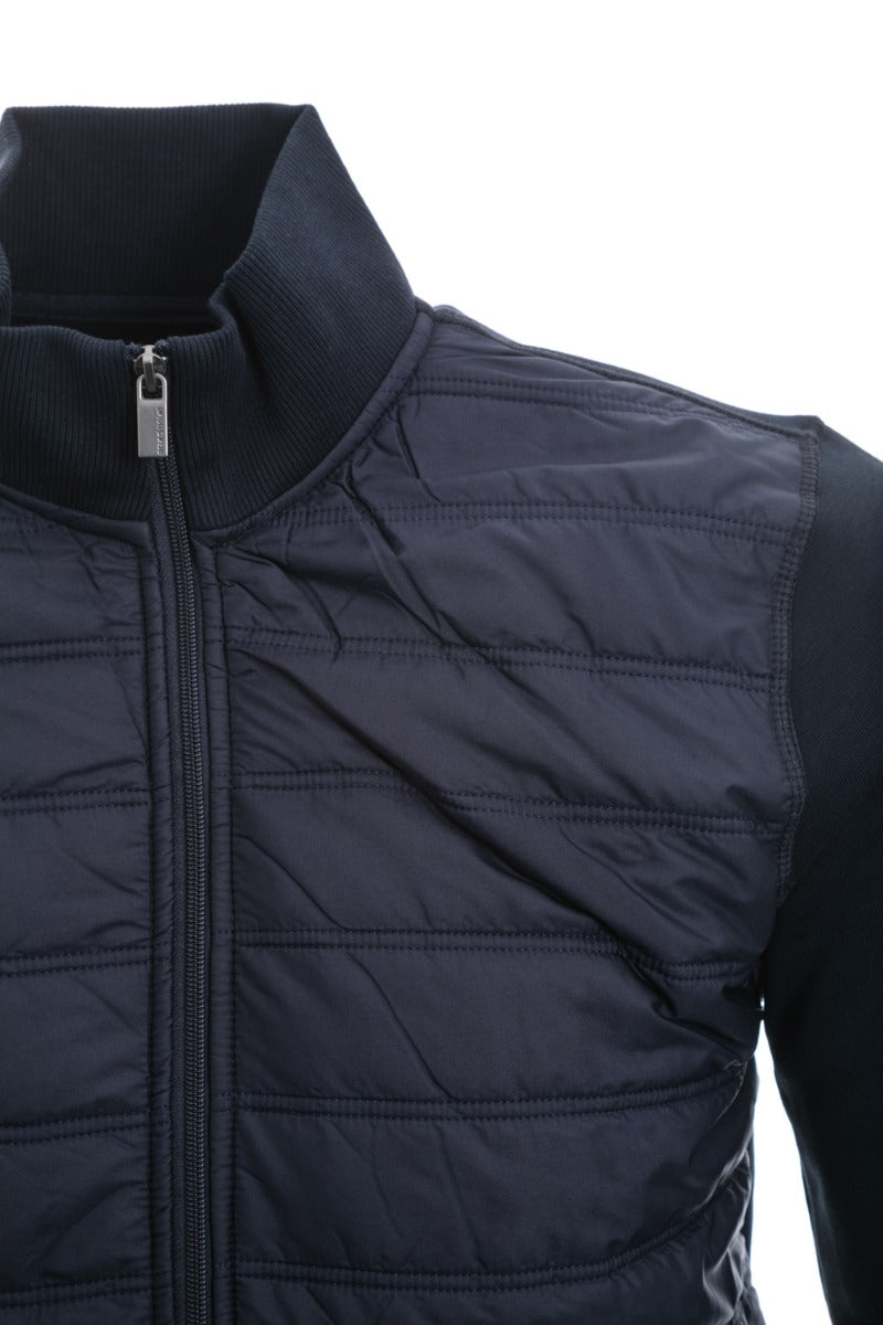 Remus Uomo Quilted Nylon Zip Through Jacket in Navy Remus Uomo Norton Barrie