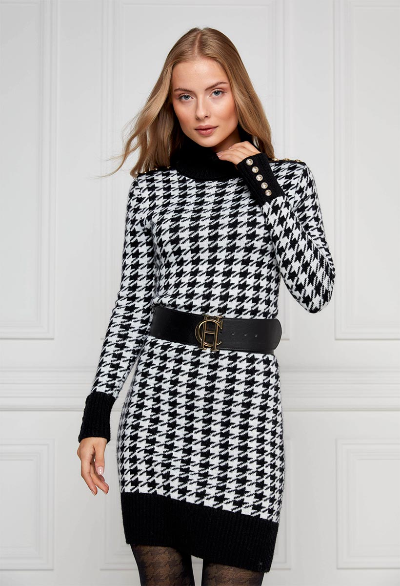 Holland Cooper Heritage Jumper Dress in Houndstooth | Holland Cooper