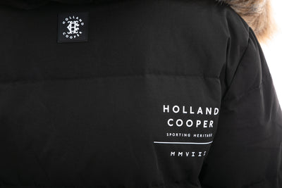 Holland Cooper Colorado Down Jacket in Black Writing